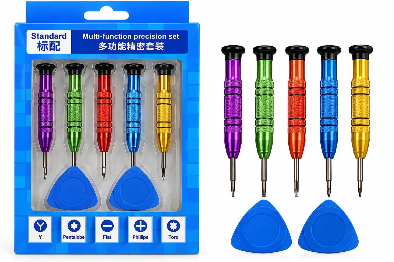 5-Piece Precision Screwdriver Set with Opening Picks for Mobile Repair