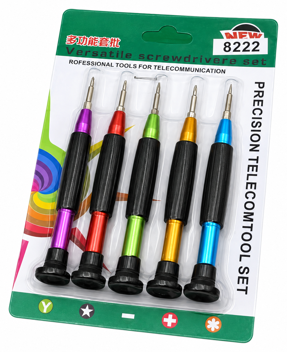 8222 5-in-1 Precision Screwdriver Set for Mobile Repair