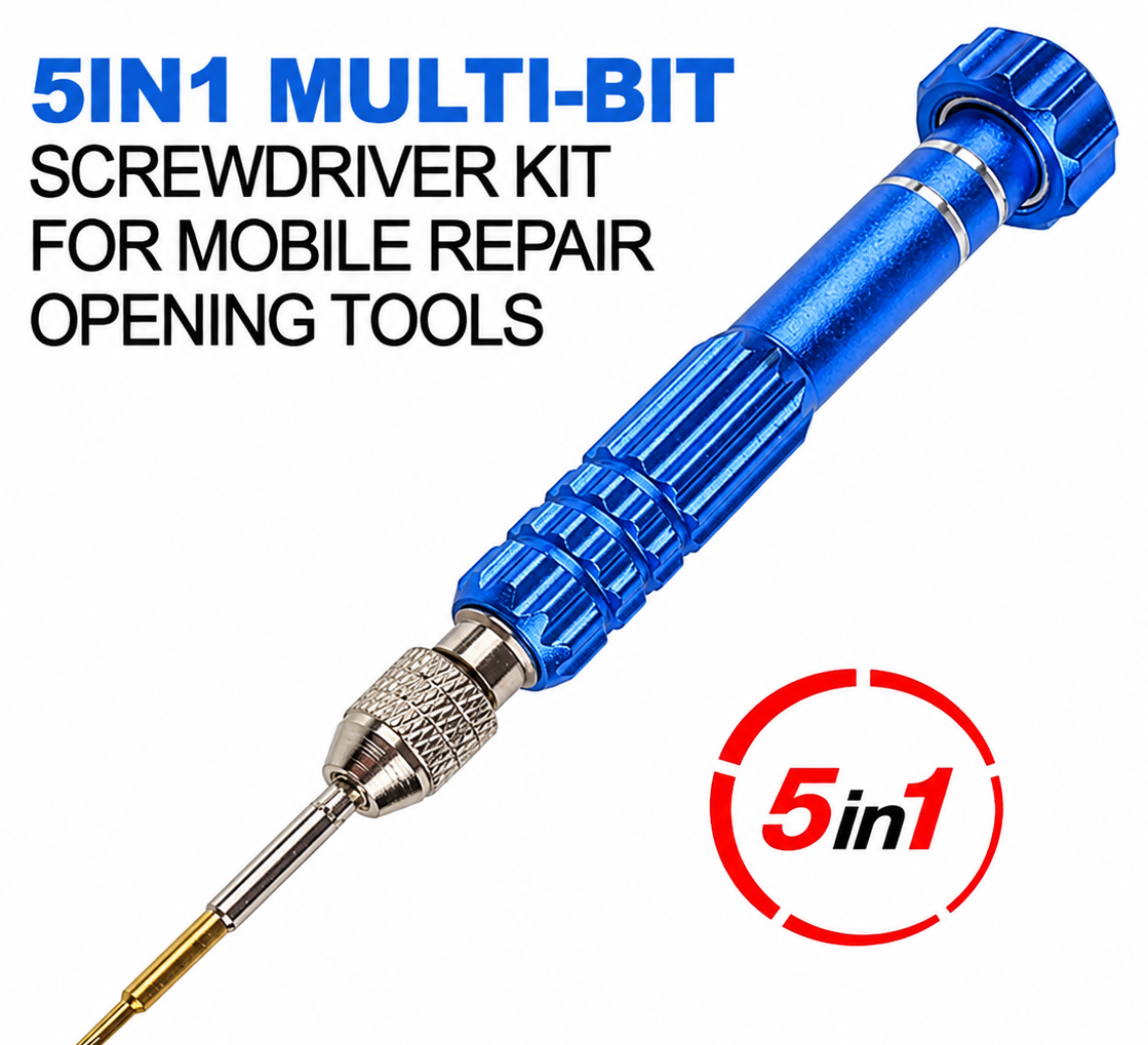 5-in-1 Multi-Bit Precision Screwdriver Kit for Mobile Repair