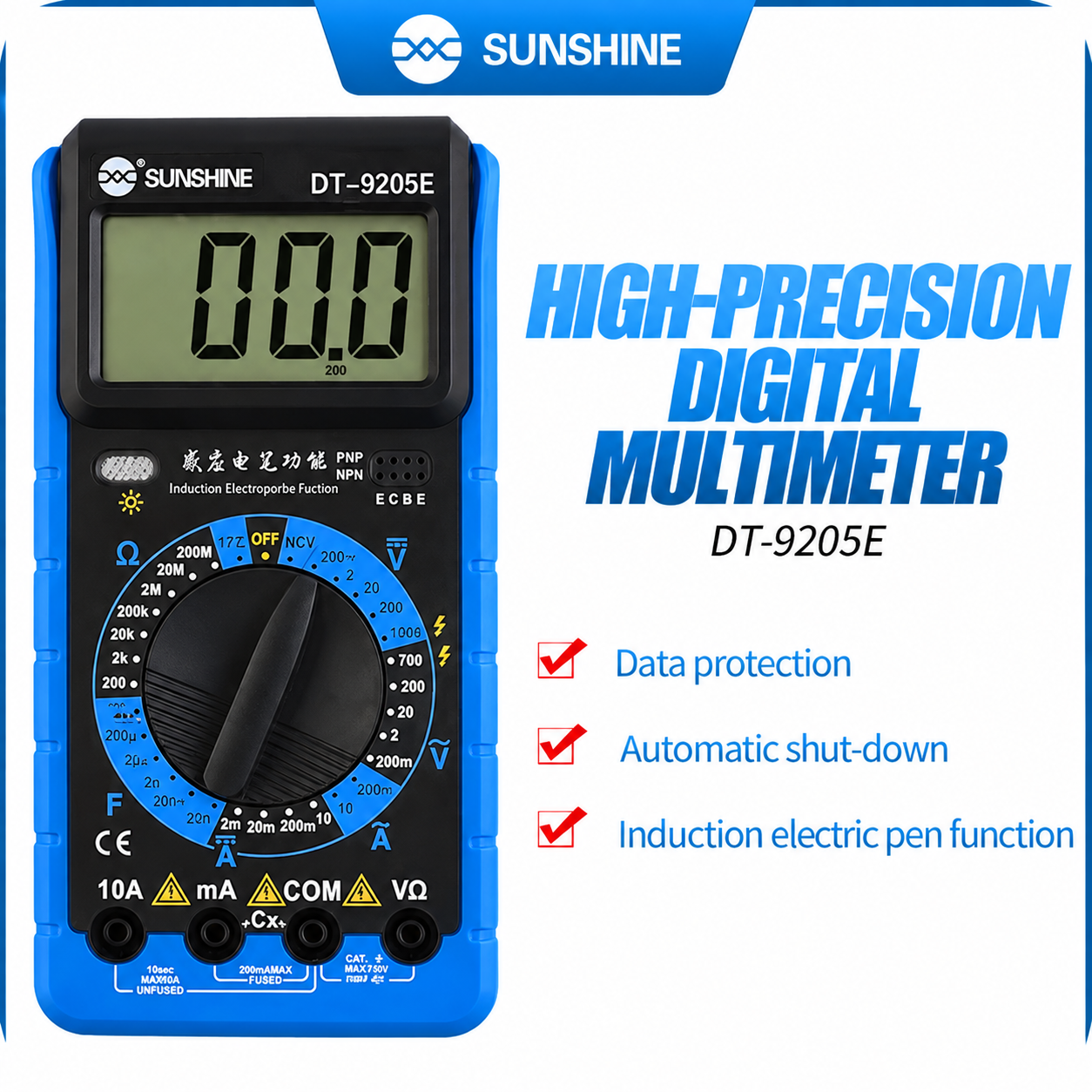 Sunshine DT9205E Digital Multimeter